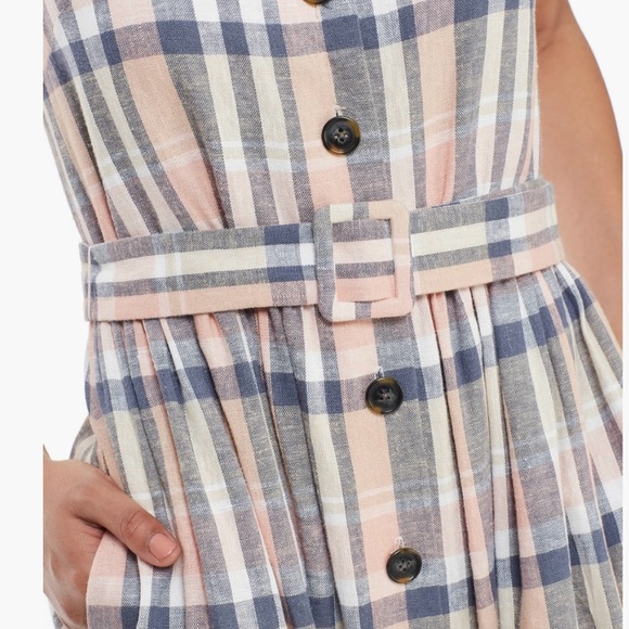 Meets Glam Collection Peyton Belted Plaid Midi Dress, Fit and Flare, Sz 2 NWT - Picture 6 of 16